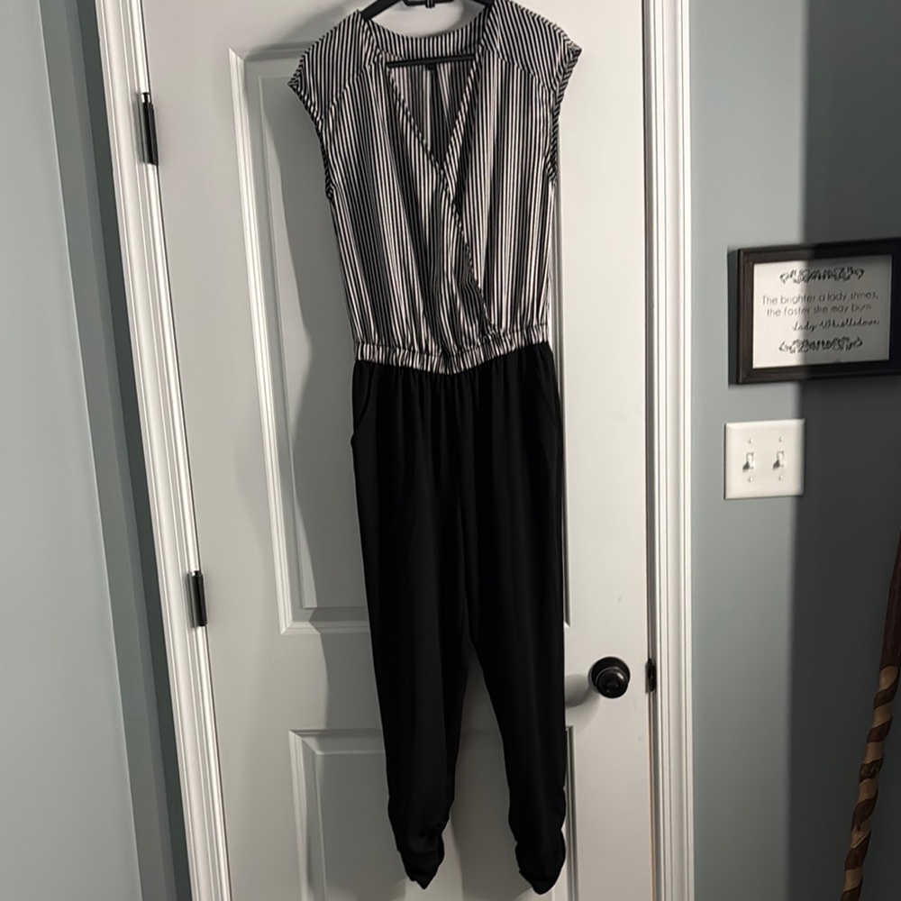 Striped Black Jumpsuit